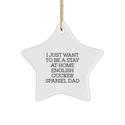 English Cocker Spaniel Dog Lover's Funny Gift, Star Ornament for Home Decor, Gifts from Men to English Cocker Spaniel Dog Dad, Unique Christmas Unique Gifts for Family - Image 1
