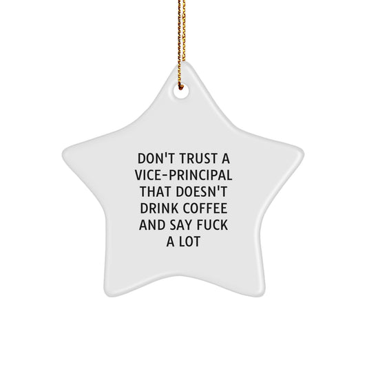 Funny Vice-principal Star Ornament Gifts from Men to Vice-principal for Christmas Unique Gifts - Image 1