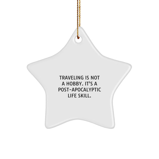 Funny Traveling Gifts for Men Christmas Star Ornament from Friends - Image 1