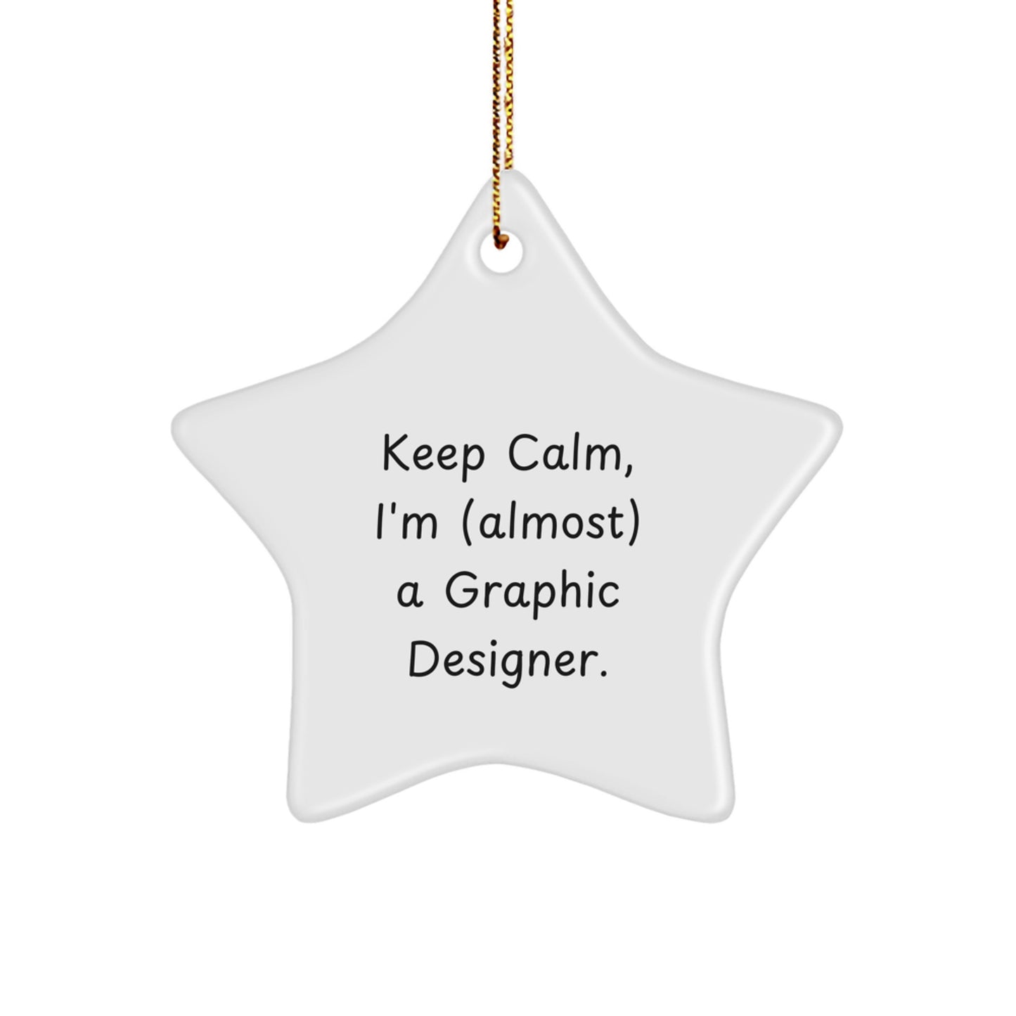 Funny Graphic Designer Christmas Star Ornament Gifts from Friends, Cute Inspirational Keepsake for Men Women Coworkers Family Graphic Designer - Image 1