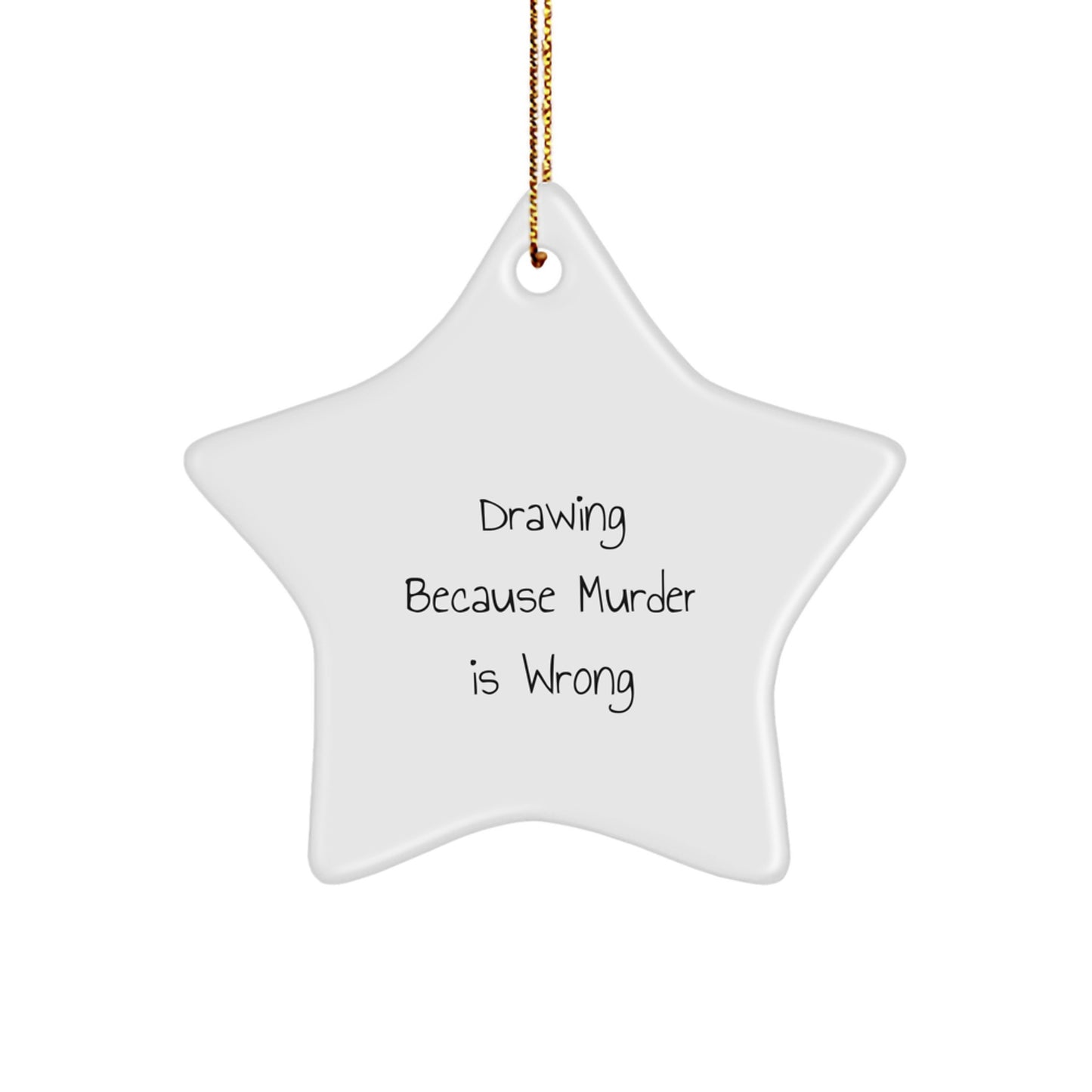 Funny Drawing Star Ornament Gifts from Women for Drawing Men Christmas Unique Gifts - Image 1