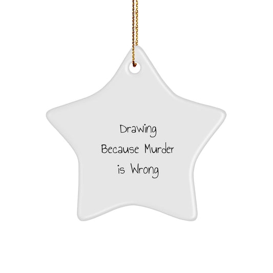 Funny Drawing Star Ornament Gifts from Women for Drawing Men Christmas Unique Gifts - Image 1