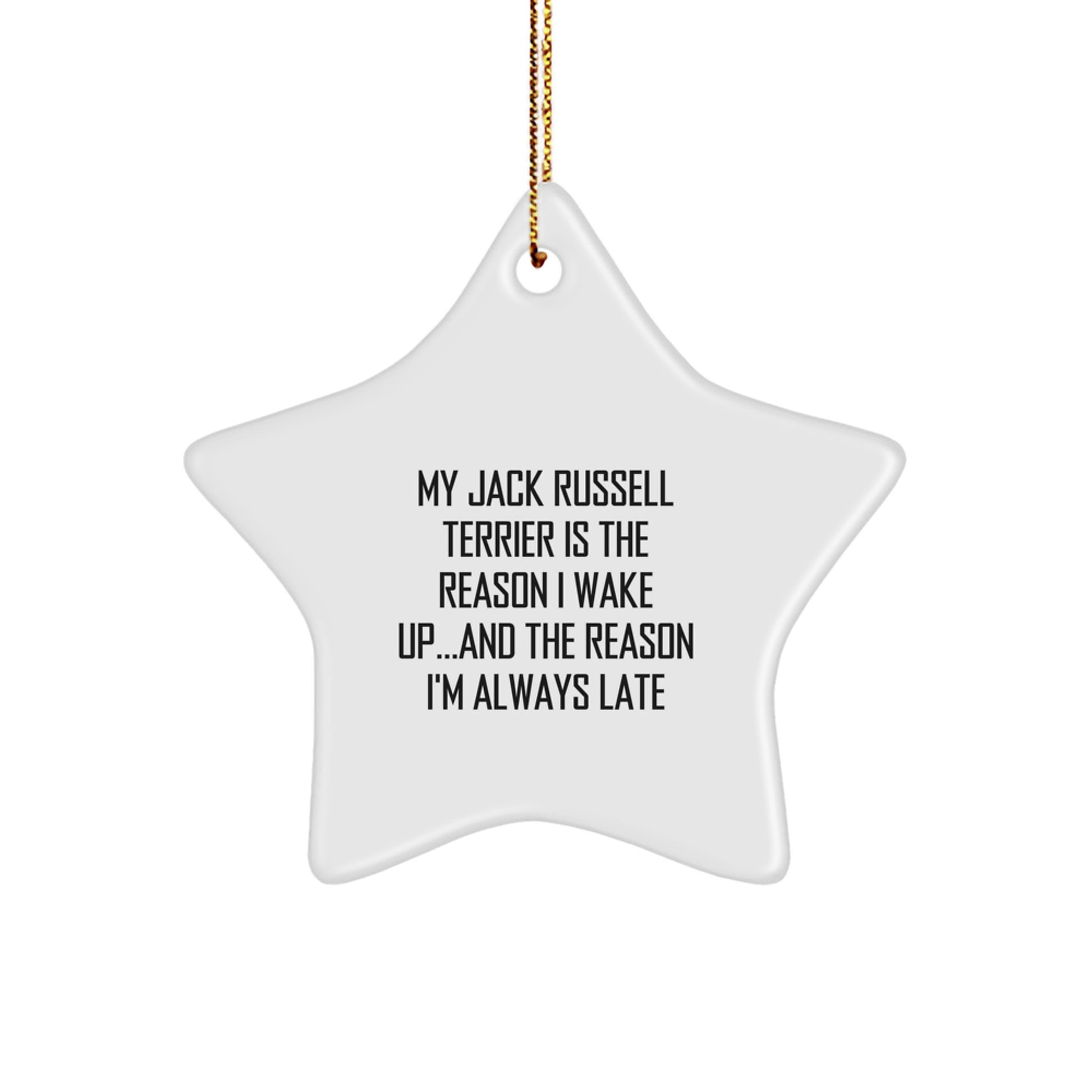 Funny Jack Russell Terrier Dog Gifts for Men Friends Family, Star Ornament Quote, Christmas Unique Presents, Gifts from Men to Women - Image 1