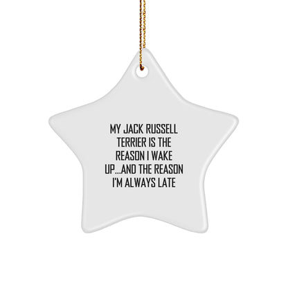 Funny Jack Russell Terrier Dog Gifts for Men Friends Family, Star Ornament Quote, Christmas Unique Presents, Gifts from Men to Women - Image 1