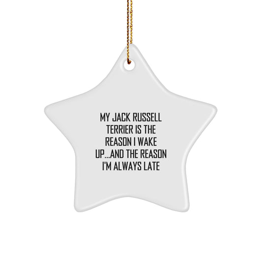 Funny Jack Russell Terrier Dog Gifts for Men Friends Family, Star Ornament Quote, Christmas Unique Presents, Gifts from Men to Women - Image 1