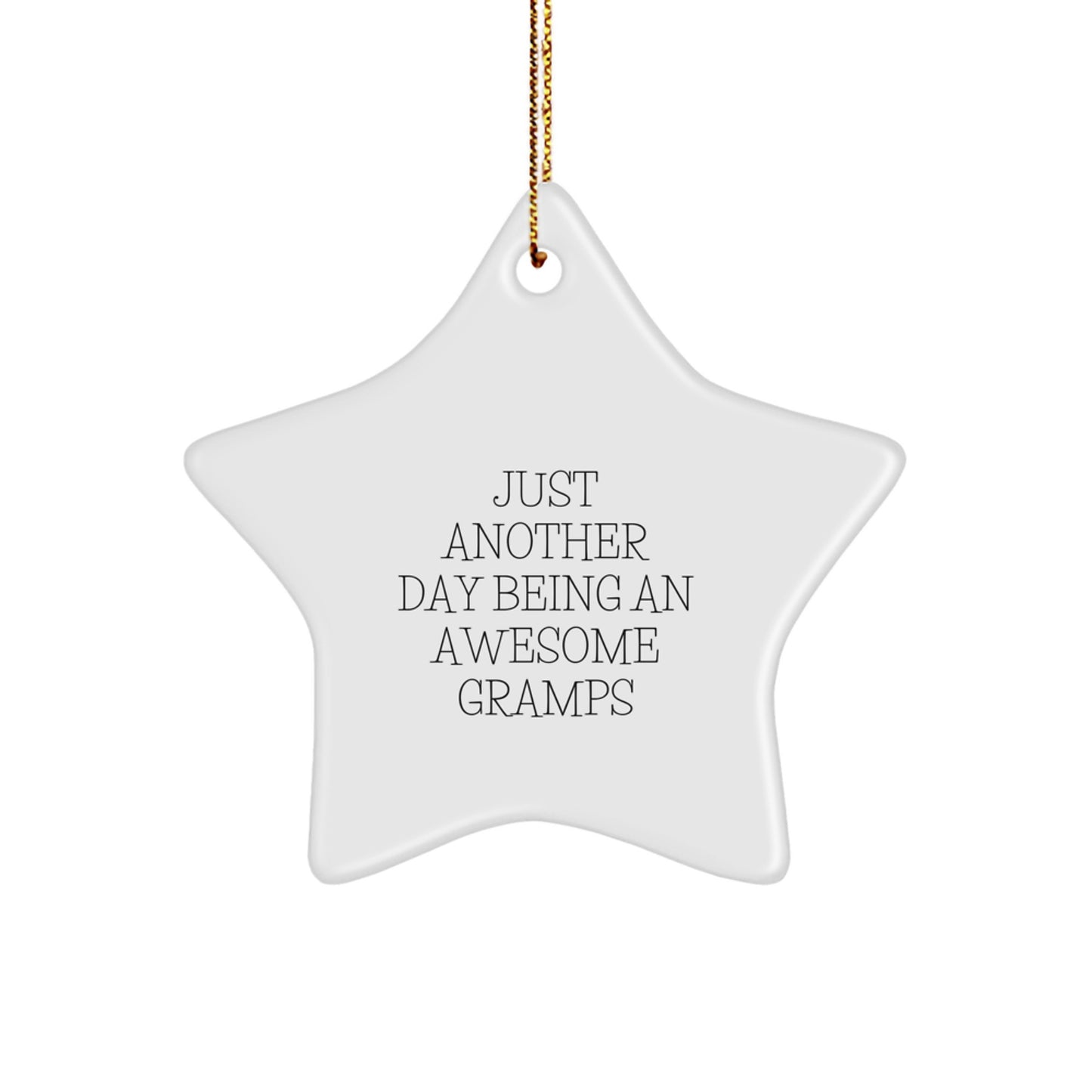 Funny Gramps Gifts from Men, Funny Gramps Star Ornament for Christmas Unique Gifts, Inspiring Quote for Grandpa's Home Decor - Image 1