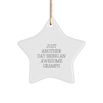 Funny Gramps Gifts from Men, Funny Gramps Star Ornament for Christmas Unique Gifts, Inspiring Quote for Grandpa's Home Decor - Image 1