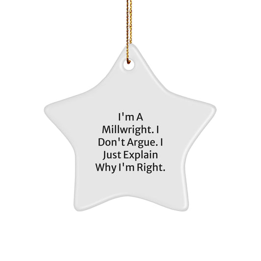 Funny Millwright Star Ornament Gifts from Friends for Men, Unique Christmas Unique Gifts - Image 1