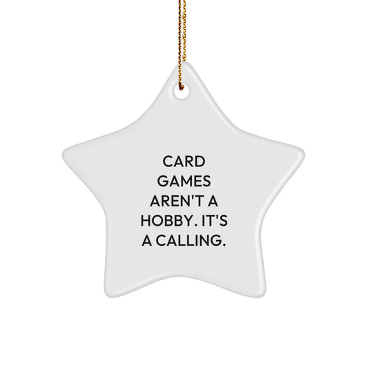 Card Games Star Ornament Gifts from Men to Card Games Women for Christmas Unique Gifts - Image 1