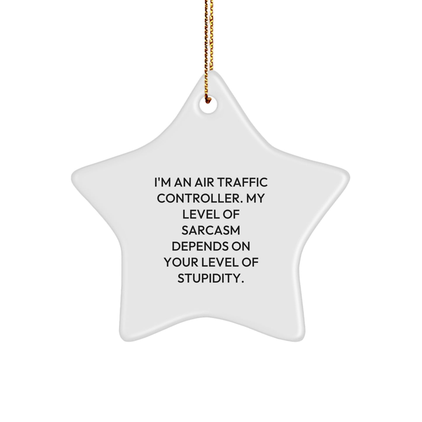 Funny Air Traffic Controller Gifts from Friends - Air Traffic Controller Star Ornament for Christmas Unique Gifts - Image 1