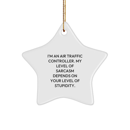 Funny Air Traffic Controller Gifts from Friends - Air Traffic Controller Star Ornament for Christmas Unique Gifts - Image 1