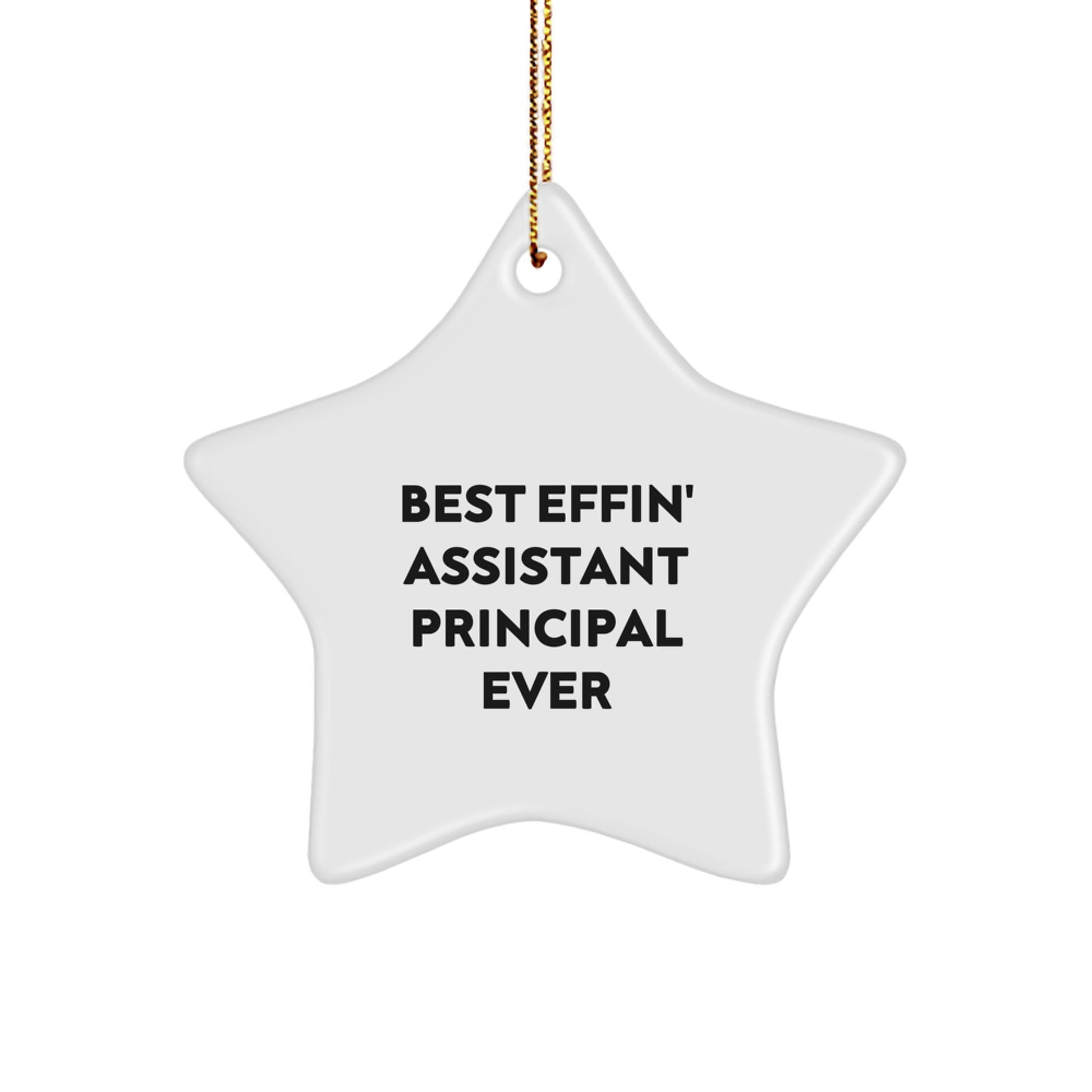 Funny Assistant Principal Gifts from Friends Christmas Unique Star Ornaments, Best Effin' Assistant Principal Ever, Perfect for Assistant Principals, Men, Women, Coworkers, Family - Image 1