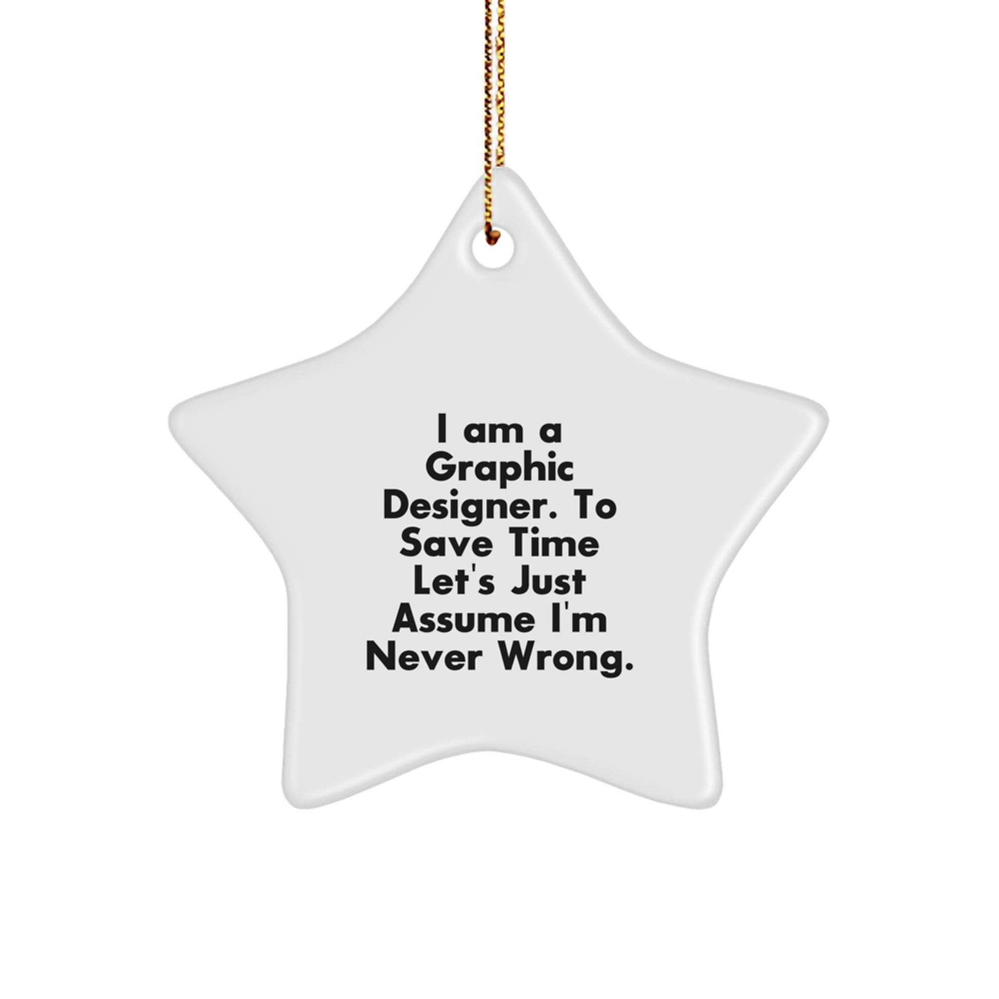 Funny Graphic Designer Star Ornaments for Christmas Unique Gifts from Friends to Family Members - Image 1