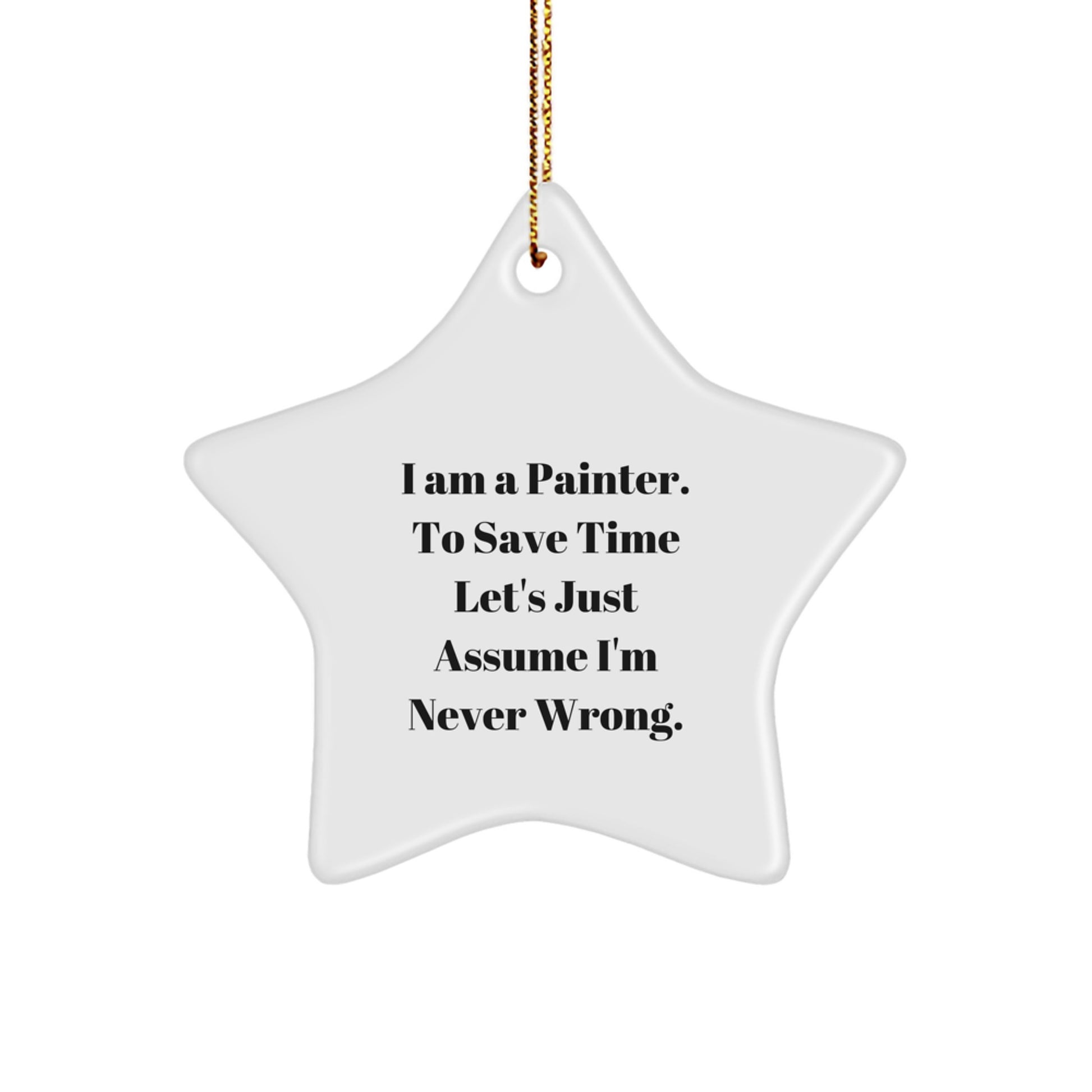 Funny Painter Star Ornament Gifts from Men to Painter Friends for Christmas Unique Decorations - Image 1