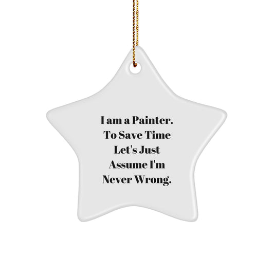 Funny Painter Star Ornament Gifts from Men to Painter Friends for Christmas Unique Decorations - Image 1