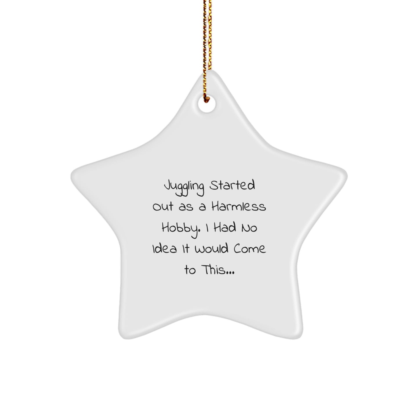 Juggling Gifts from Santa - Funny Star Ornament for Juggling Enthusiasts, Christmas Unique Gifts for Men, Women, Friends, Coworkers, Family