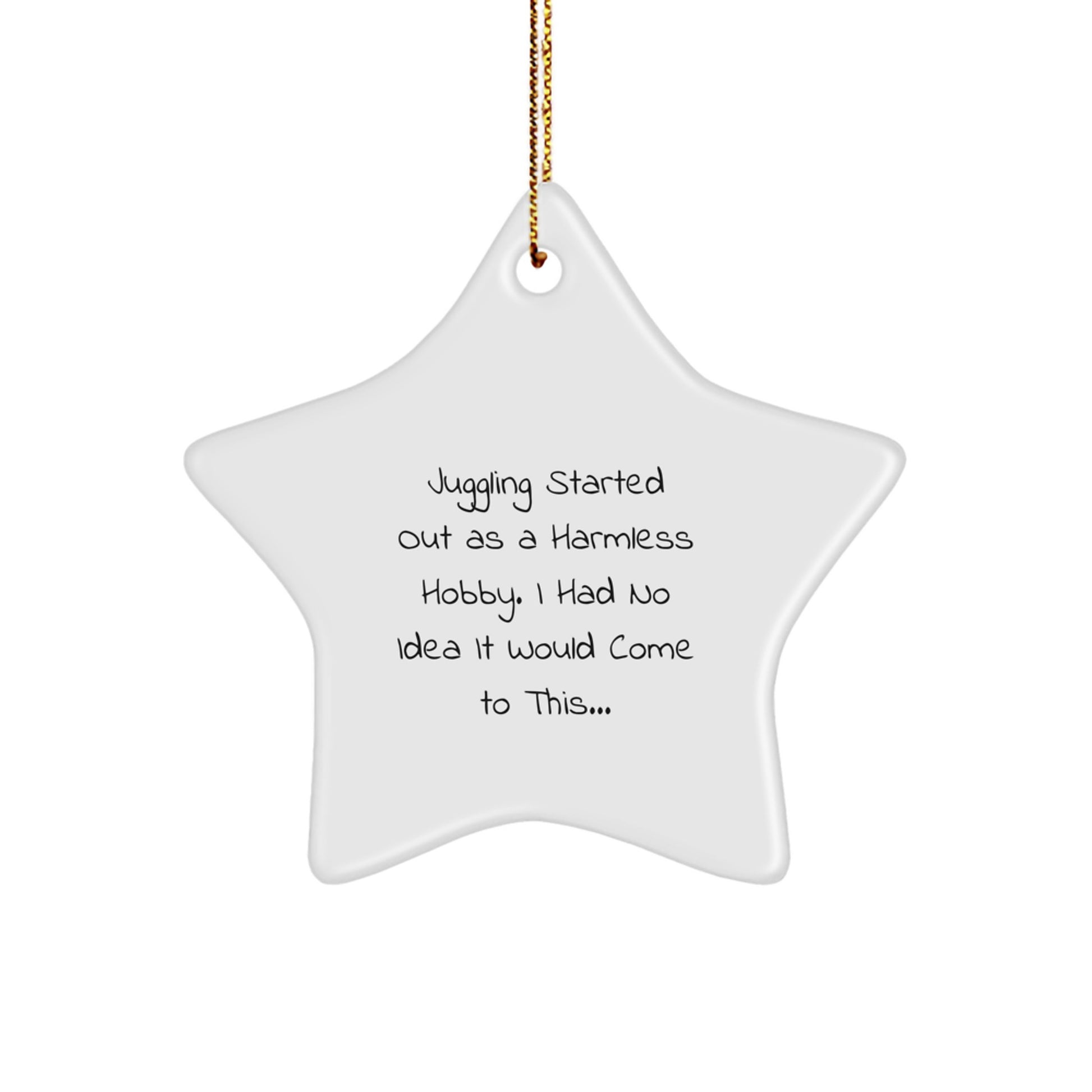 Juggling Gifts from Santa - Funny Star Ornament for Juggling Enthusiasts, Christmas Unique Gifts for Men, Women, Friends, Coworkers, Family