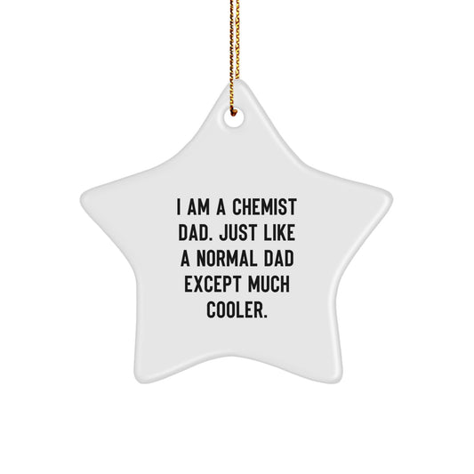 Funny Chemist Gifts from Men, Unique Star Ornament for Chemist, Christmas Unique Gifts - Image 1