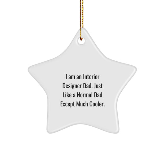 Funny Gifts from Interior Designer Dads for Men - Cool Star Ornament for Christmas Unique Gifts - Image 1