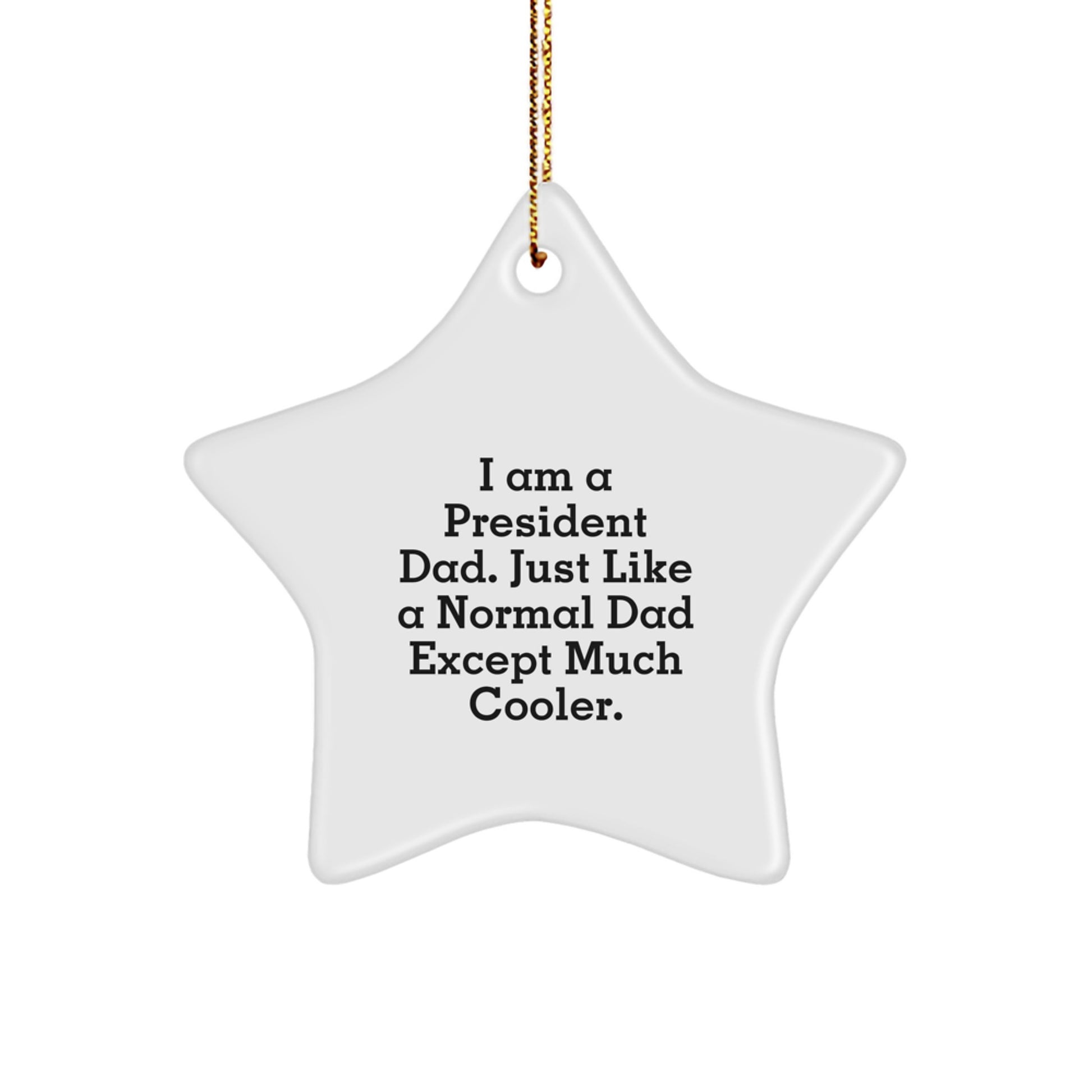 Funny President Dad Gifts, Unique Star Ornament for President Men, Christmas Unique Gifts from Husband, Christmas Unique Gifts for President Dad - Image 1
