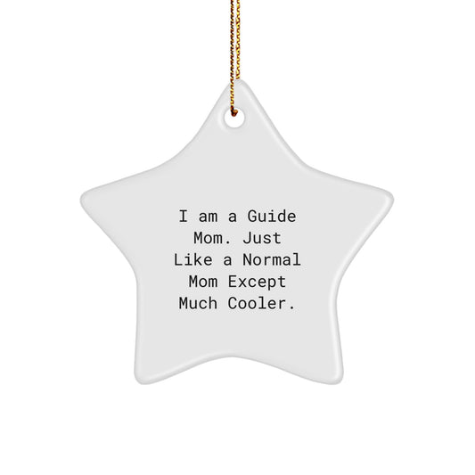 Guide Star Ornament Funny Mom Gifts for Guide Christmas Decorations from Guide Mom - Image 1