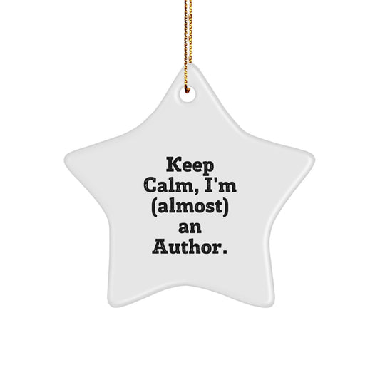 Funny Star Ornament Gifts from Friends to Author, Author Star Gift, Funny Christmas Unique Gifts for Author Men - Image 1