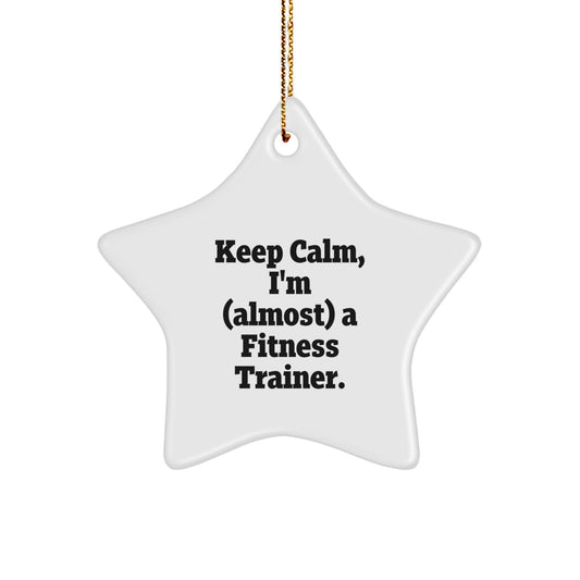 Funny Fitness Trainer Star Ornament Gifts from Friends, Family, or Coworkers for Christmas Unique Decorations - Image 1