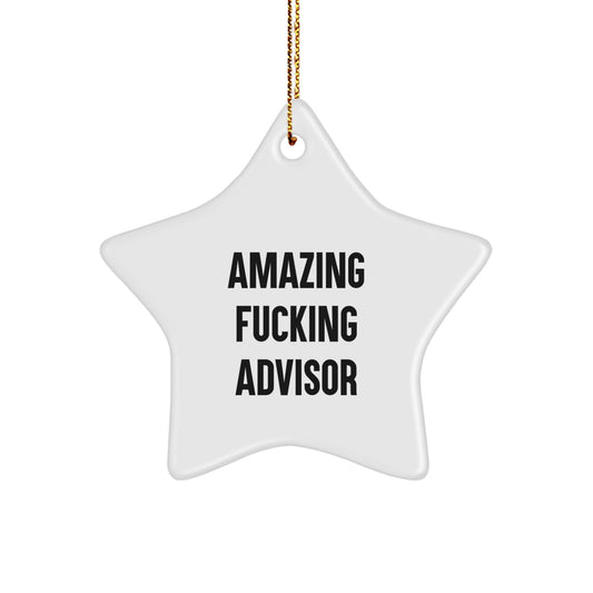 Funny Advisor Gifts from Men Unique Star Ornament for Advisor Christmas Unique Gifts - Image 1