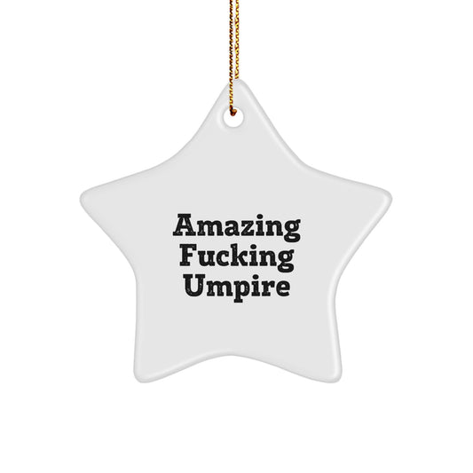 Funny Umpire Gifts from Men to Umpire, Star Ornament Christmas Unique Presents for Umpire Fanatics - Image 1
