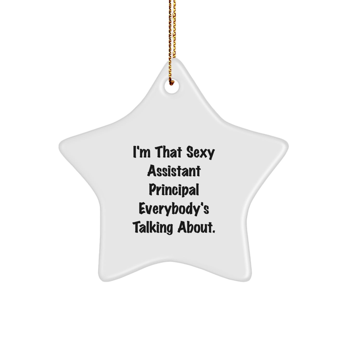 Funny Assistant Principal Gifts for Men, Star Ornament with Quote I'm That Sexy Assistant Principal Everybody's Talking About, Unique Christmas Unique Gifts from Friends - Image 1