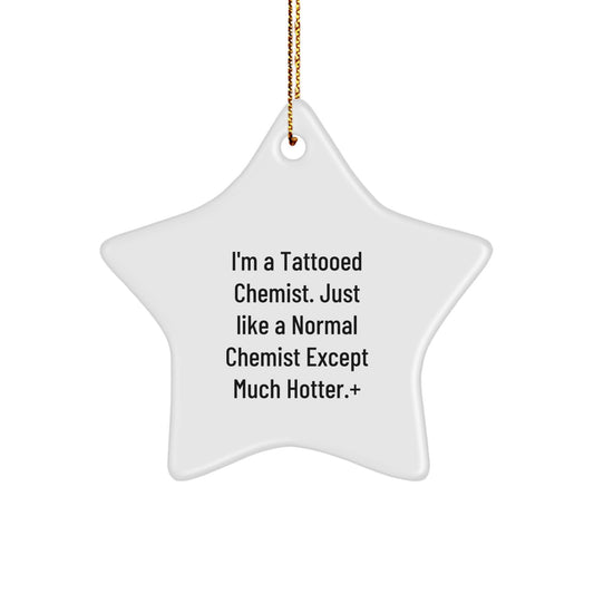 Funny Chemist Gifts from Friends, Unique Star Ornament for Chemist, Christmas Decorations for Home - Image 1
