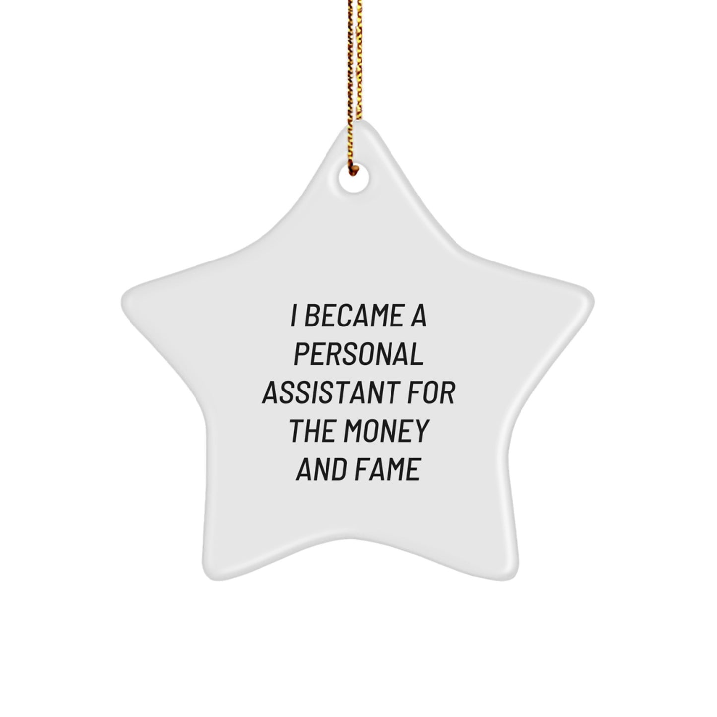 Gifts from Boss to Personal Assistant, Funny Star Ornament, Christmas Unique Star Shaped Decorations - Image 1