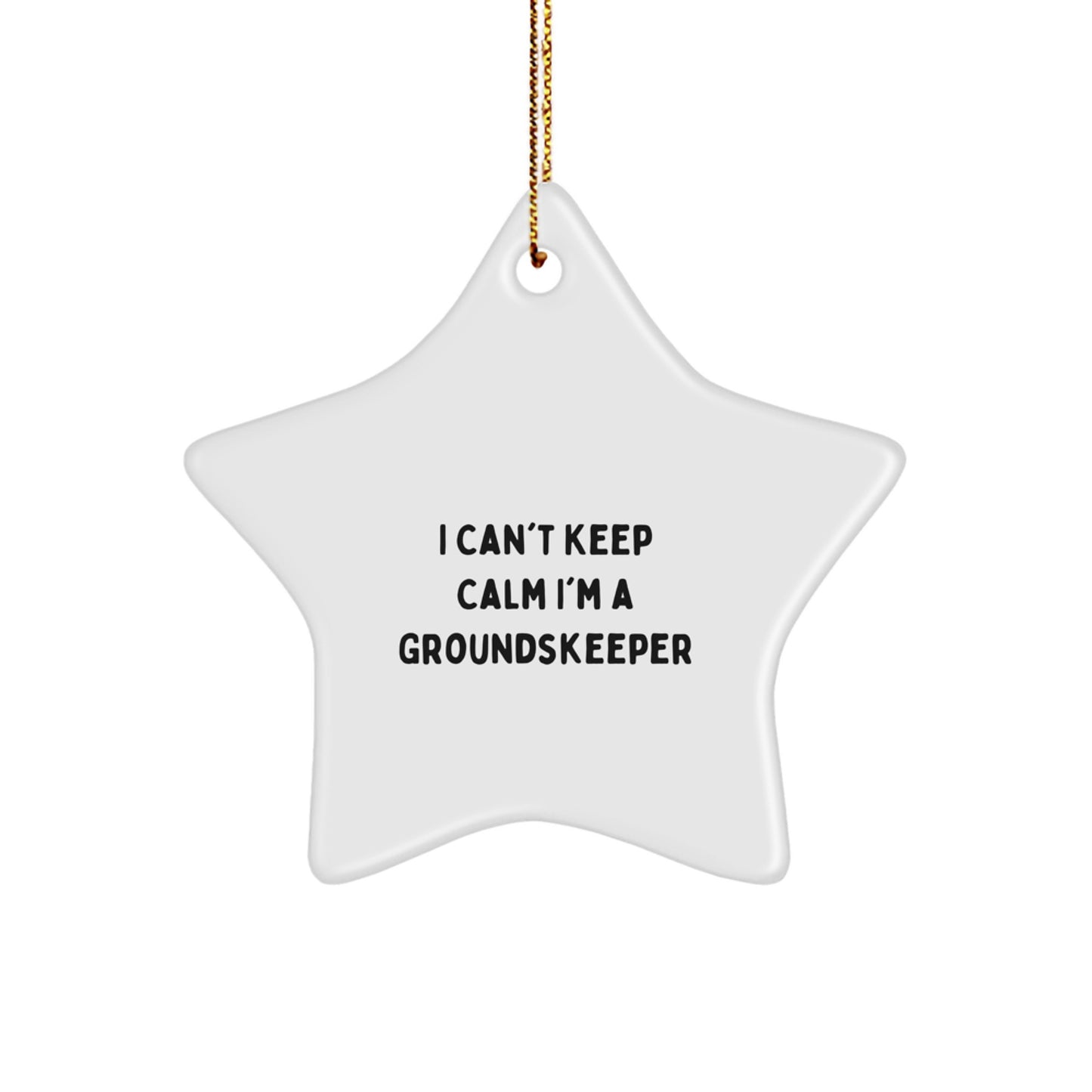 Funny groundskeeper Gifts from Friends for groundskeeper Men Christmas Unique Star Ornament - Image 1