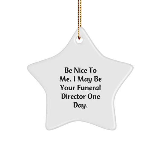 Funny Funeral Director Star Ornament Gifts from Men for Friends and Coworkers - Christmas Unique Gifts Idea for Funeral Director - Image 1