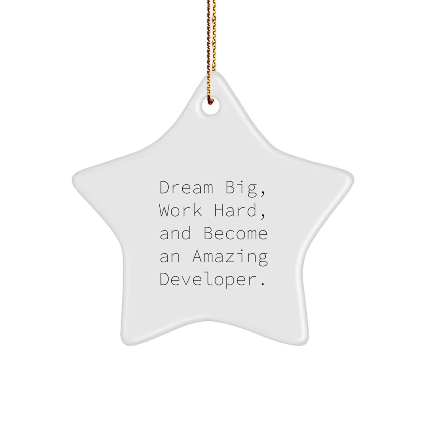 Funny Developer Star Ornament Gifts from Friends for Christmas Unique Inspirational Quotes - Image 1