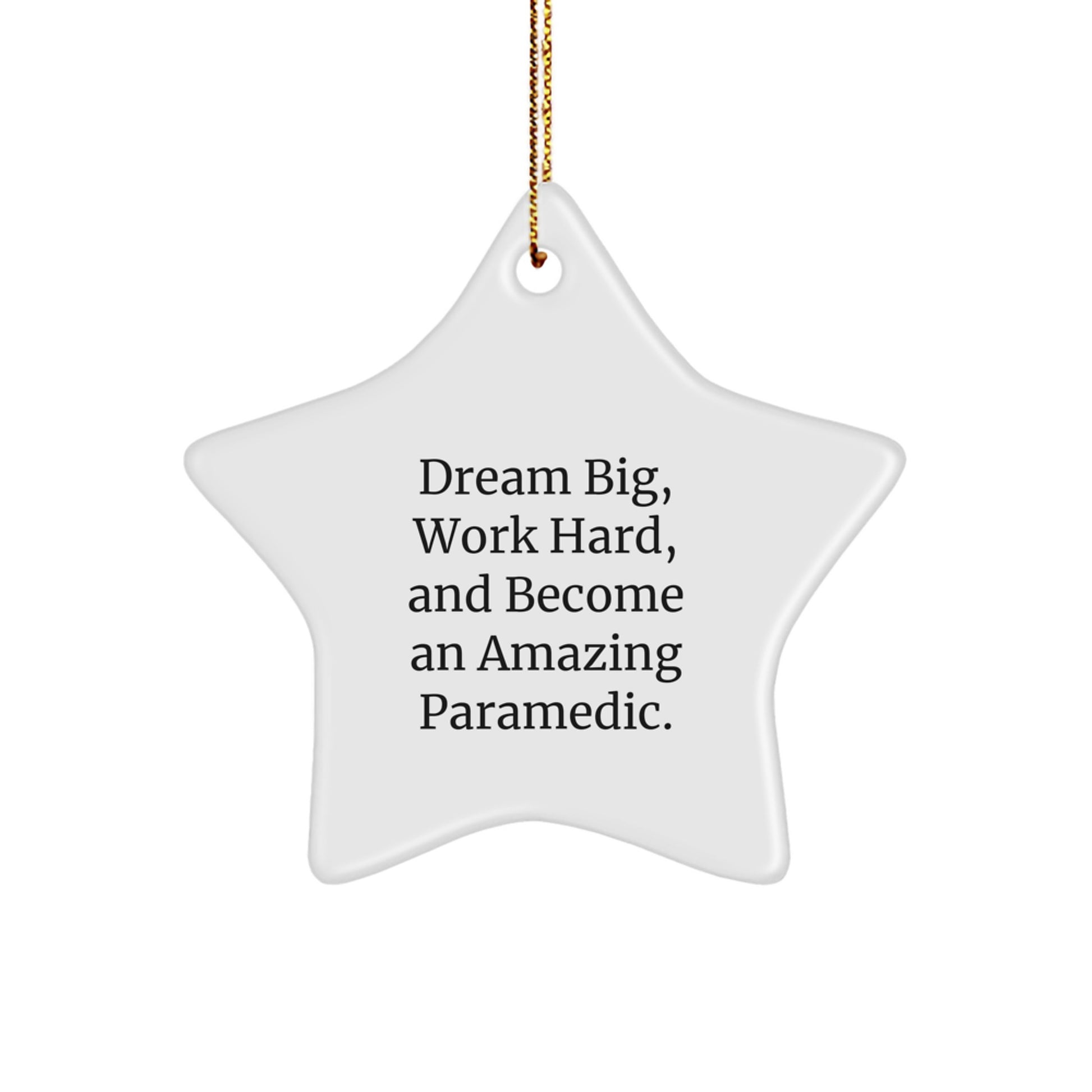 Rescue Worker Inspiration Gifts, Funny Star Ornament, Christmas Unique Gifts from Friends to Rescue Worker Men, Dream Big, Work Hard - Image 1