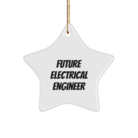 Funny Inspirational Gifts for Electrical Engineer from Friends, Future Electrical Engineer Star Ornament, Christmas Unique Gifts - Image 1