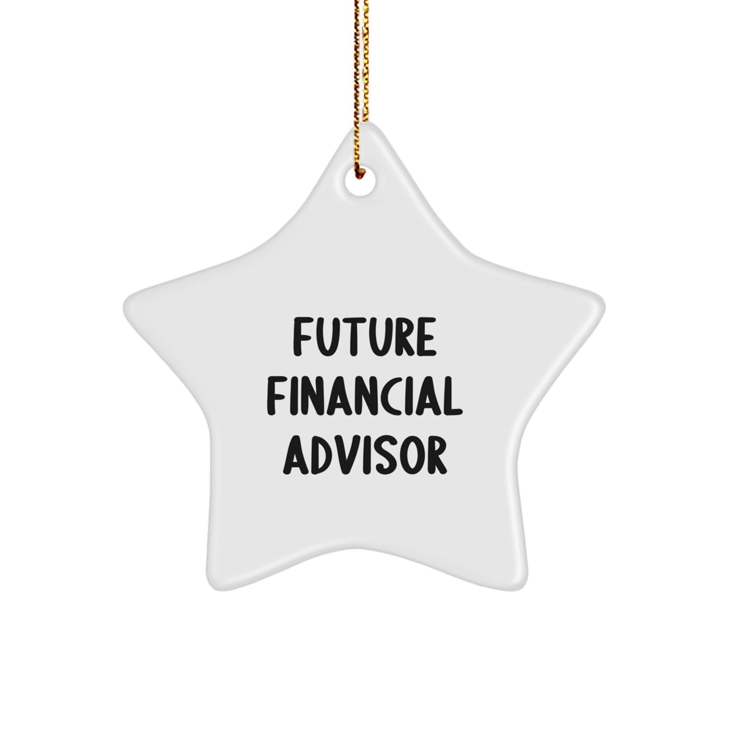 Funny Future Financial Advisor Star Ornament Gifts from Family to Financial Advisor for Christmas Unique Office Decor - Image 1