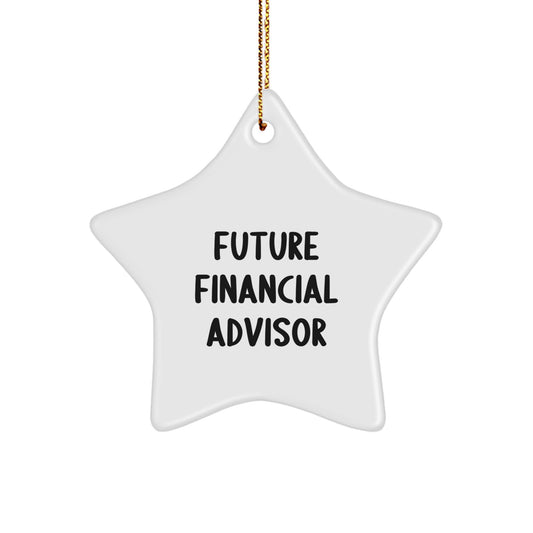 Funny Future Financial Advisor Star Ornament Gifts from Family to Financial Advisor for Christmas Unique Office Decor - Image 1
