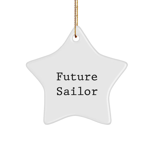 Funny Sailor Gifts for Future Sailor Friends - White Star Ornament Christmas Unique Gifts from Family to Men - Image 1