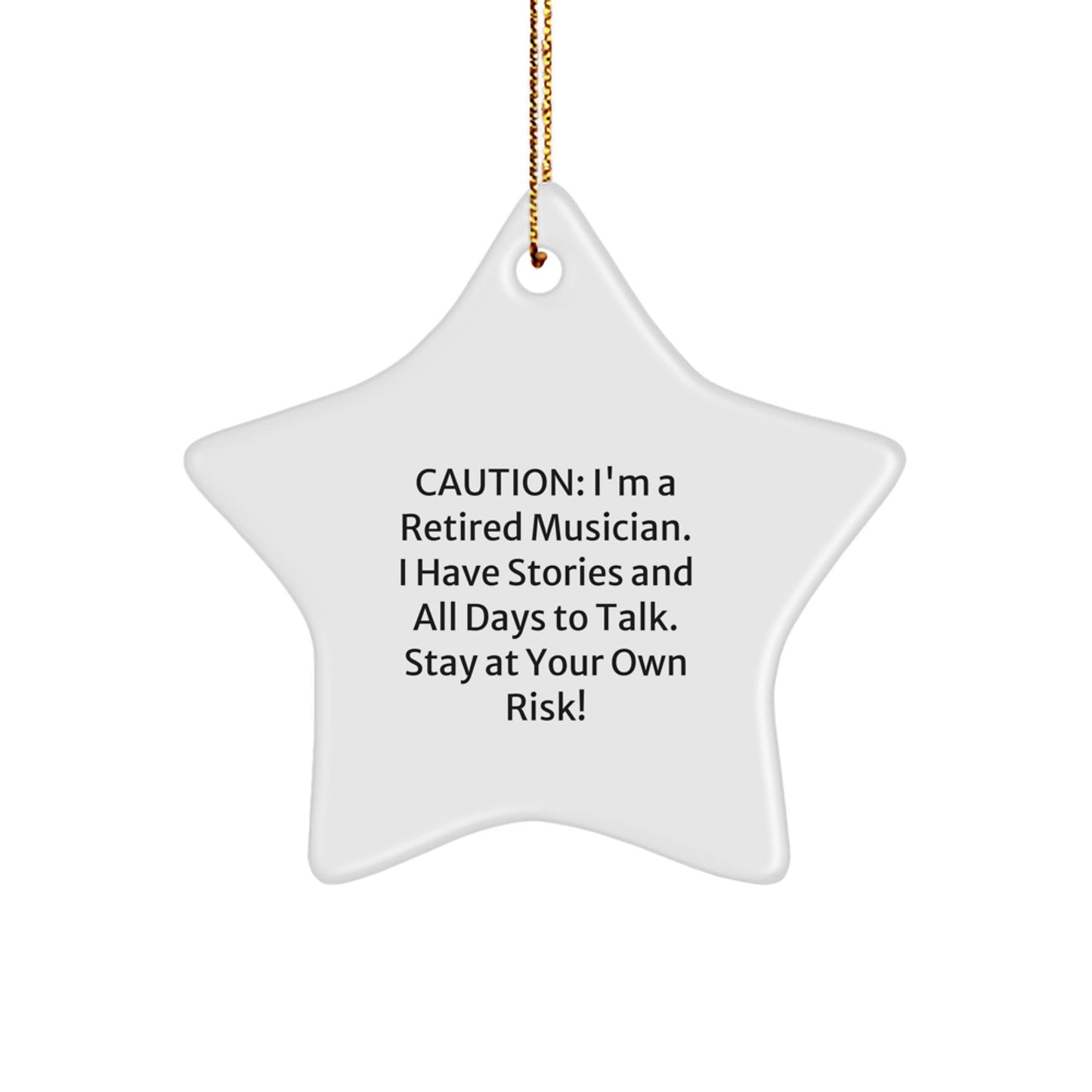 Funny Musician Gift for Christmas - Musician Star Ornament, Gifts from Friends to Musician - Image 1