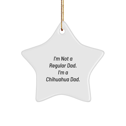 Funny Chihuahua Dog Star Ornament Gifts from Dad for Christmas Unique - Image 1