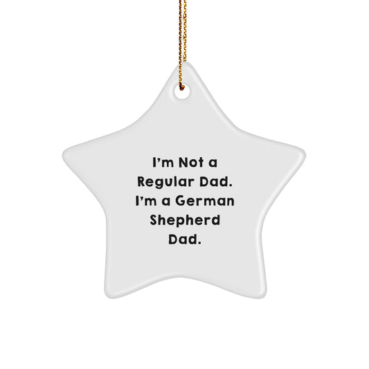 Funny German Shepherd Dog Star Ornament Gifts for Dad from Family Members Men Women Friends Coworkers Christmas Unique Decorations - Image 1