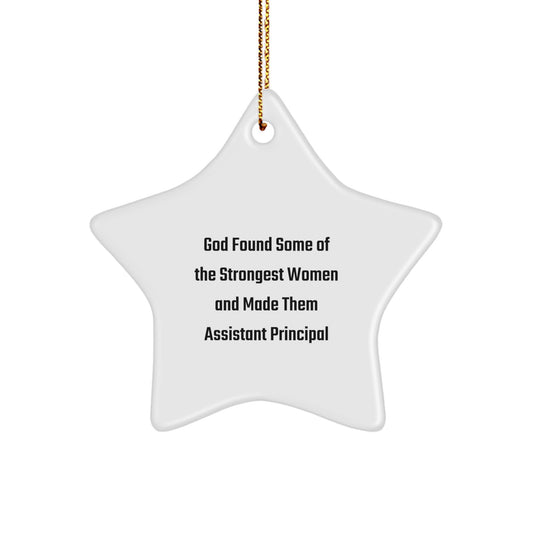 Funny Assistant Principal Star Ornament Gifts from Women for Women, Inspirational Star Ornament Christmas Unique Gifts, Funny Quote Gifts for Assistant Principal - Image 1