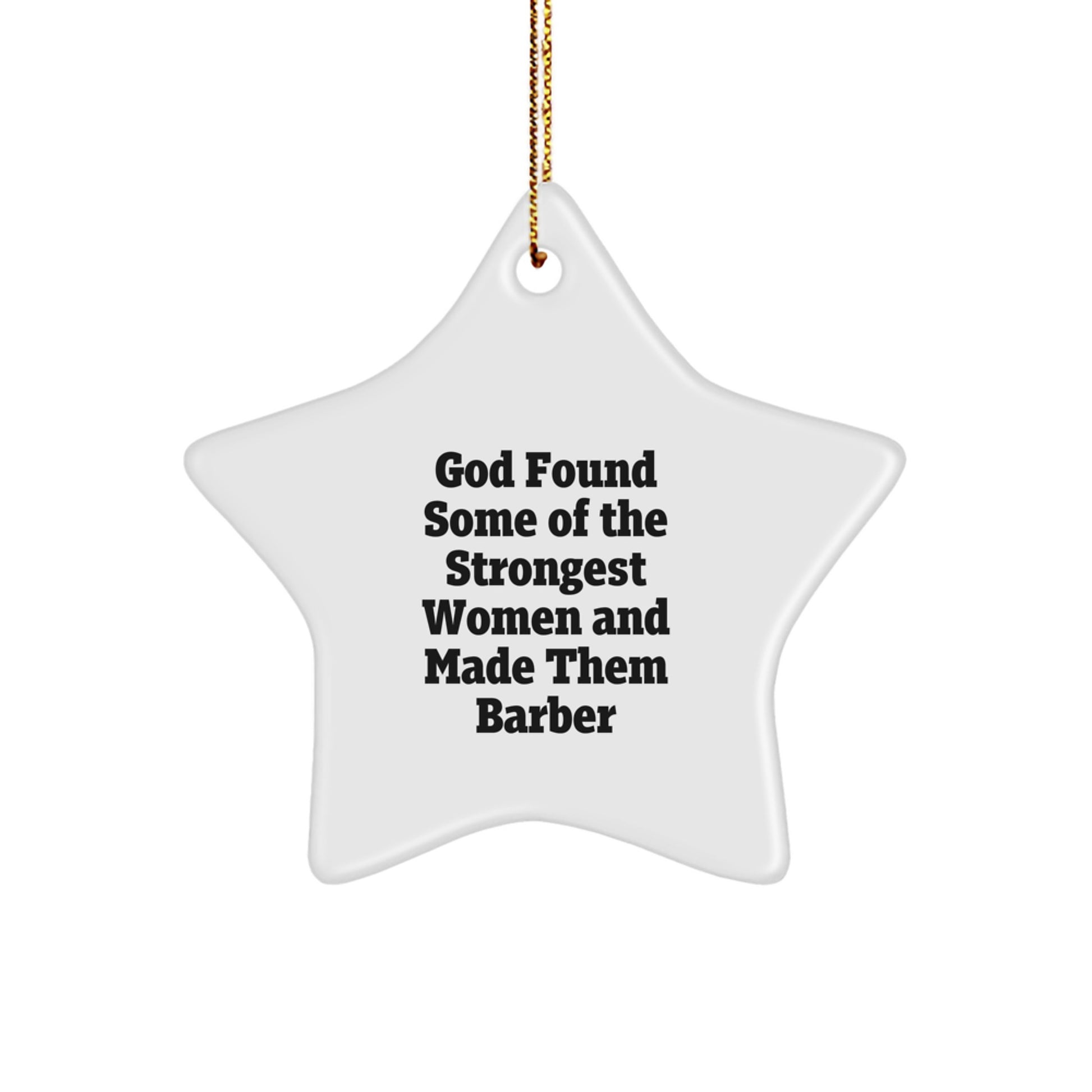 Funny Barber Gifts for Men - Inspirational Star Ornament from Friends for Christmas Unique Gifts - Image 1