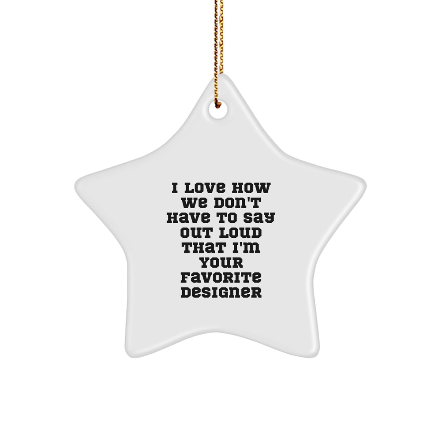Funny Designer Star Ornaments for Christmas Unique Gifts from Friends to Favorite Designers, Cute Star Shaper Decorations - Image 1