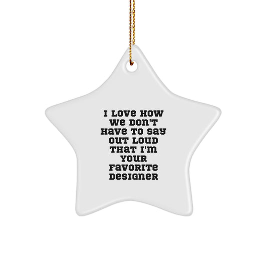 Funny Designer Star Ornaments for Christmas Unique Gifts from Friends to Favorite Designers, Cute Star Shaper Decorations - Image 1