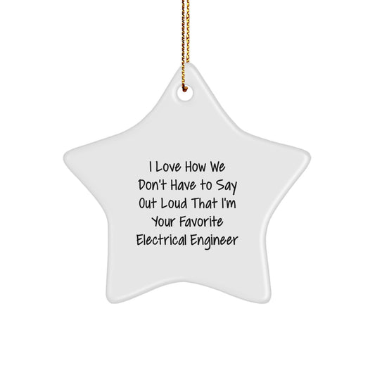 Funny Electrical Engineer Star Ornaments Gifts from Friends for Men or Women Coworkers Christmas Unique Decorations - Image 1