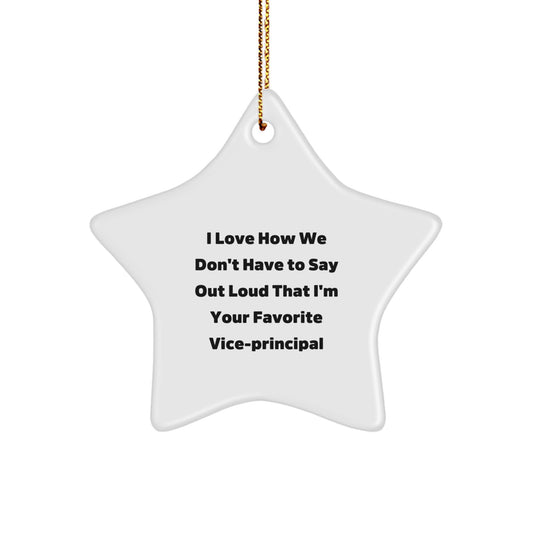 Funny Vice-principal Star Ornament, Gifts from Friends and Family, Perfect Vice-principal Christmas Unique Gifts for Office Decor - Image 1