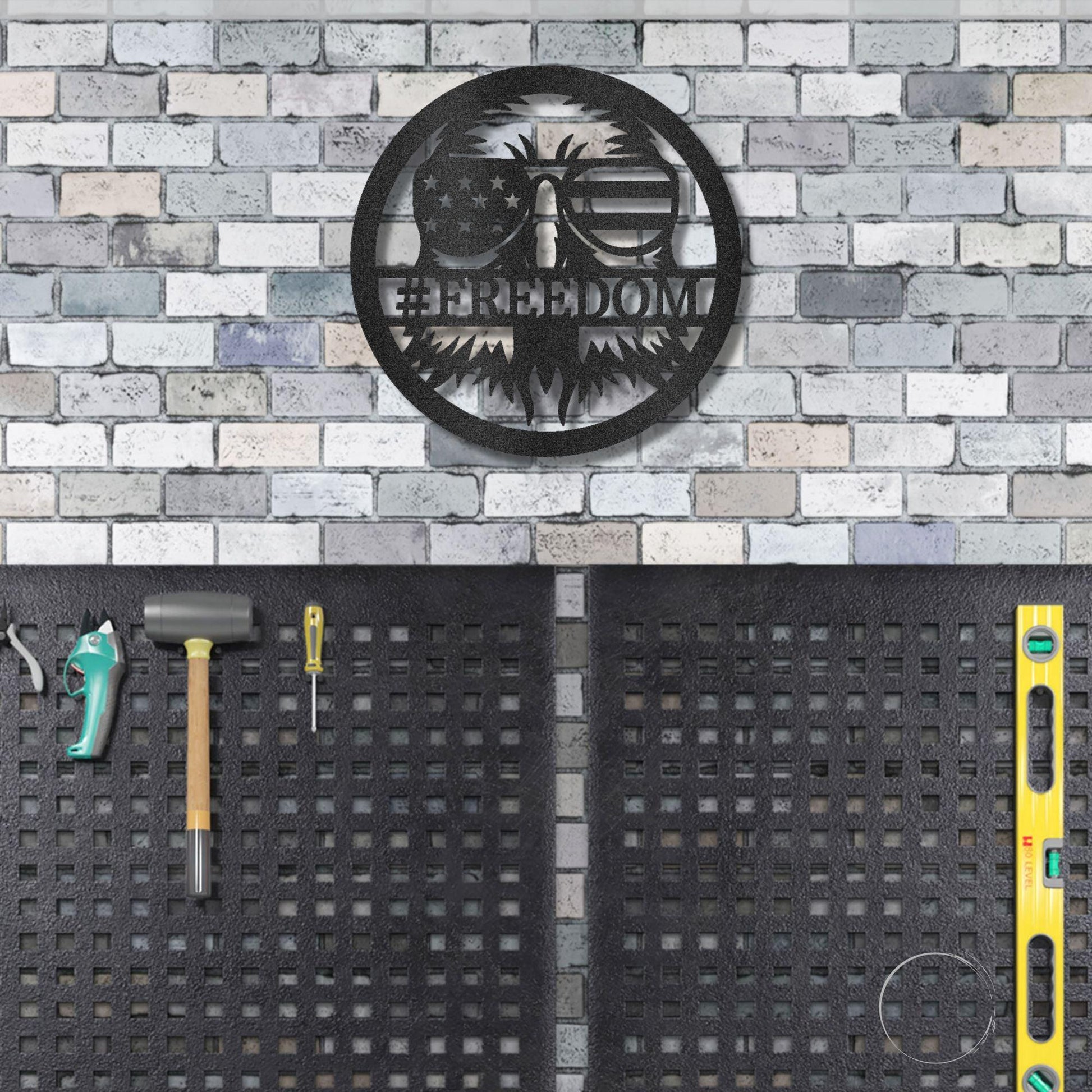 Stars, Stripes, and Soaring Pride: Handcrafted Patriotic Eagle Metal Wall Art - Mallard Moon Gift Shop